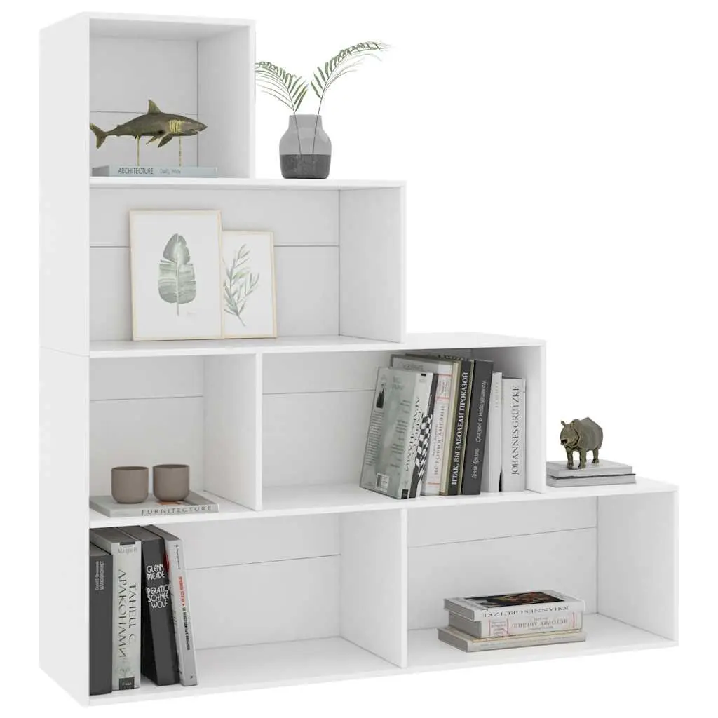 Book Cabinet Room Divider White 155x24x160 cm Open Shelf Storage Unit