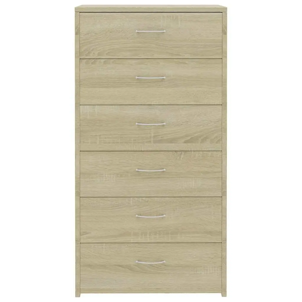 Brown Sideboard with 6 Drawers