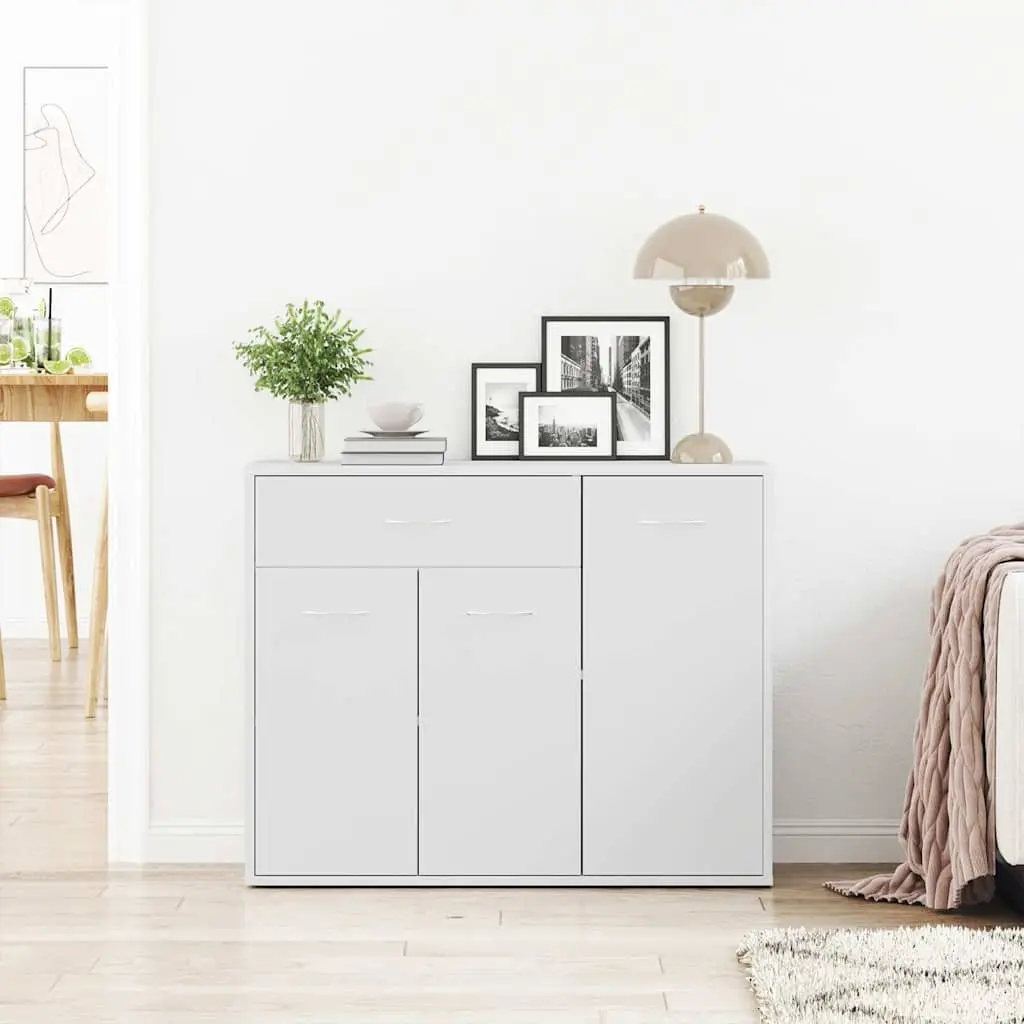 White Storage Cabinet 88x30x70 cm Sideboard