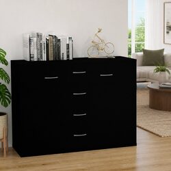 Your Friendly Black Sideboard with 4 Drawers