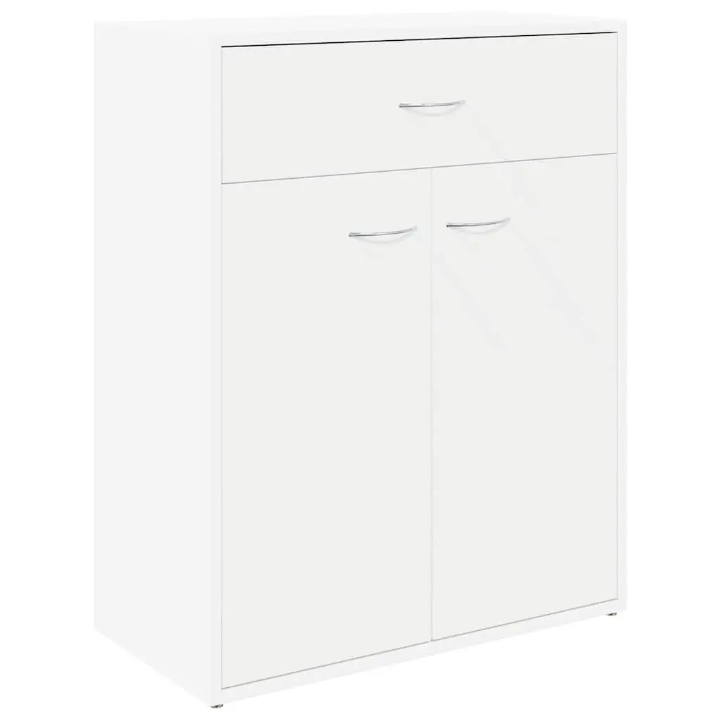 Sideboard White Minimalist Storage Cabinet 60W x 30D x 75H cm