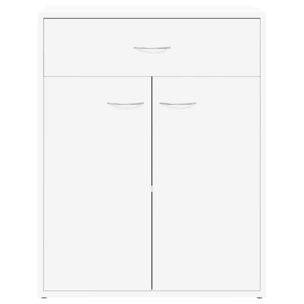 Sideboard White Minimalist Storage Cabinet 60W x 30D x 75H cm