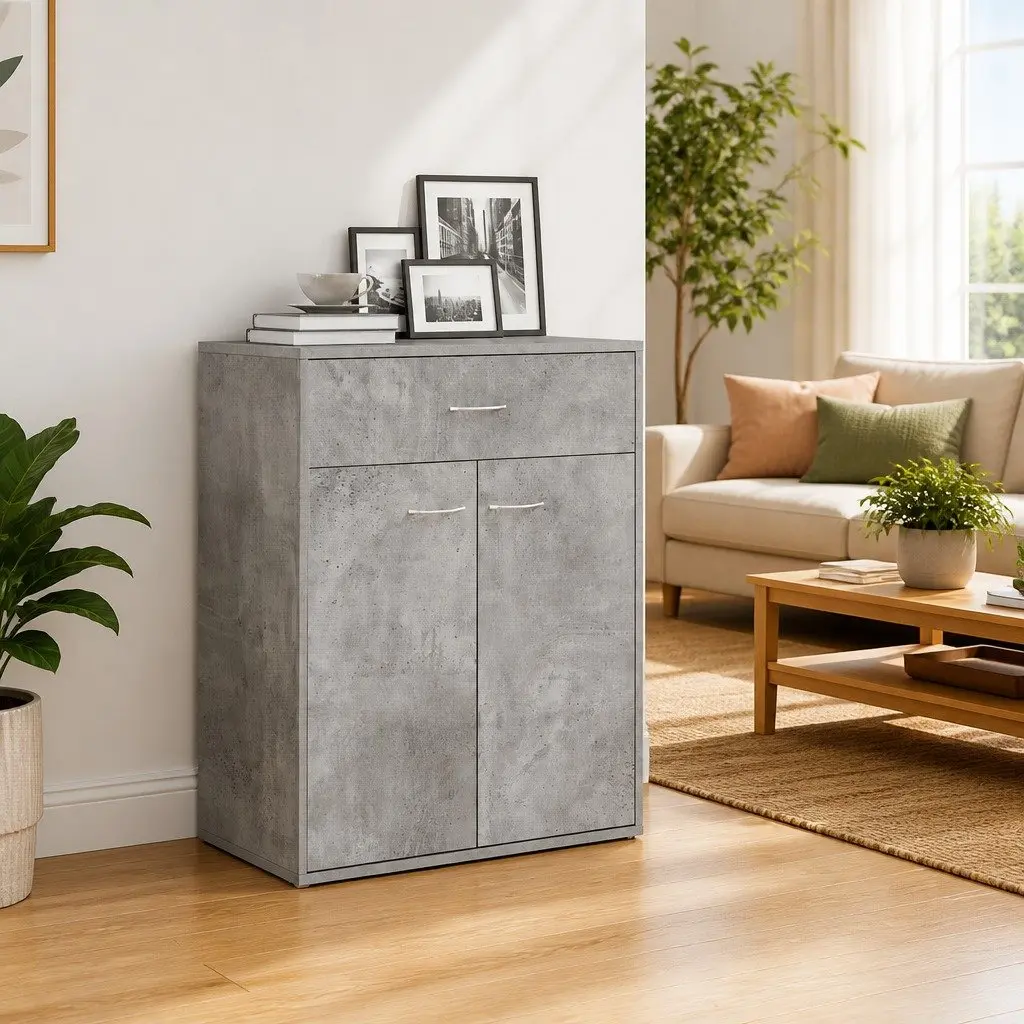 Grey Sideboard for Storage and Display