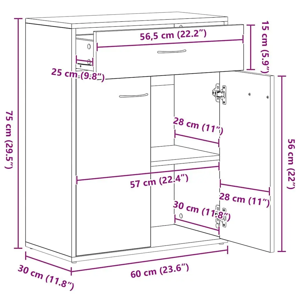 Grey Sideboard for Storage and Display