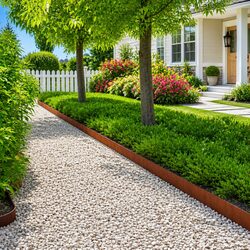 Garden Lawn Edging 20 Pieces 103 x 15 cm Steel Border Strips Flexible Landscape