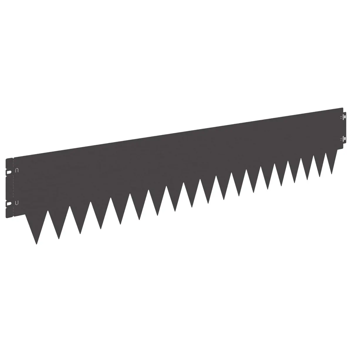 Garden Lawn Edging Steel Black Border Flexible 103 x 20 cm 20 Pieces