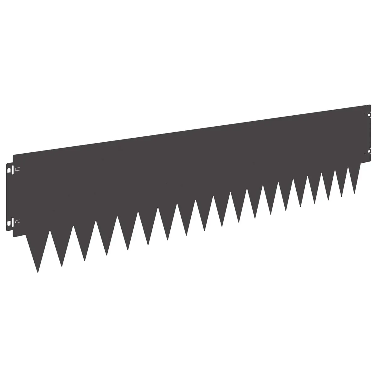 Garden Lawn Edging Interlocking Steel 103 x 25 cm 20 Piece Black