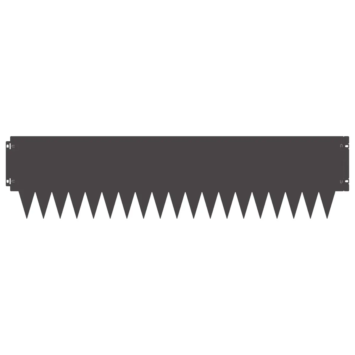 Garden Lawn Edging Interlocking Steel 103 x 25 cm 20 Piece Black