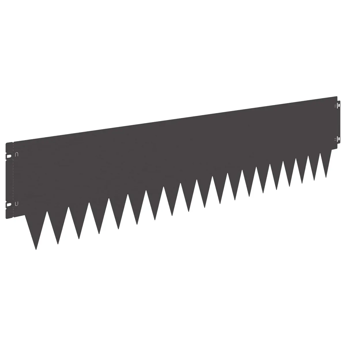 Garden Lawn Edging Interlocking Steel 103 x 25 cm 20 Piece Black