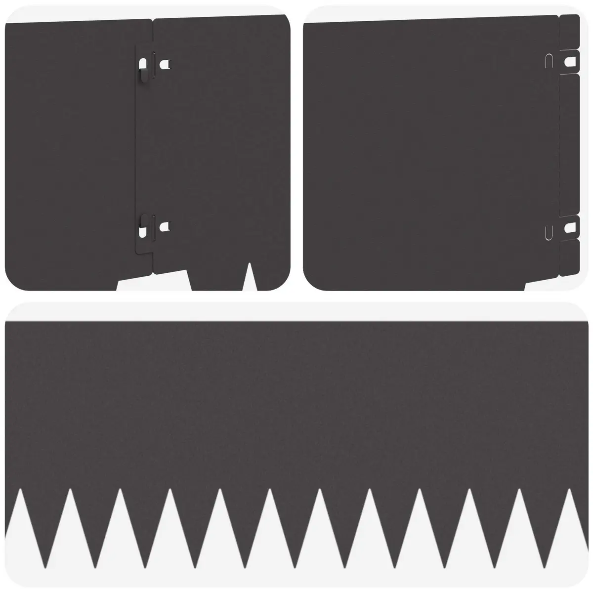 Garden Lawn Edging Interlocking Steel 103 x 25 cm 20 Piece Black