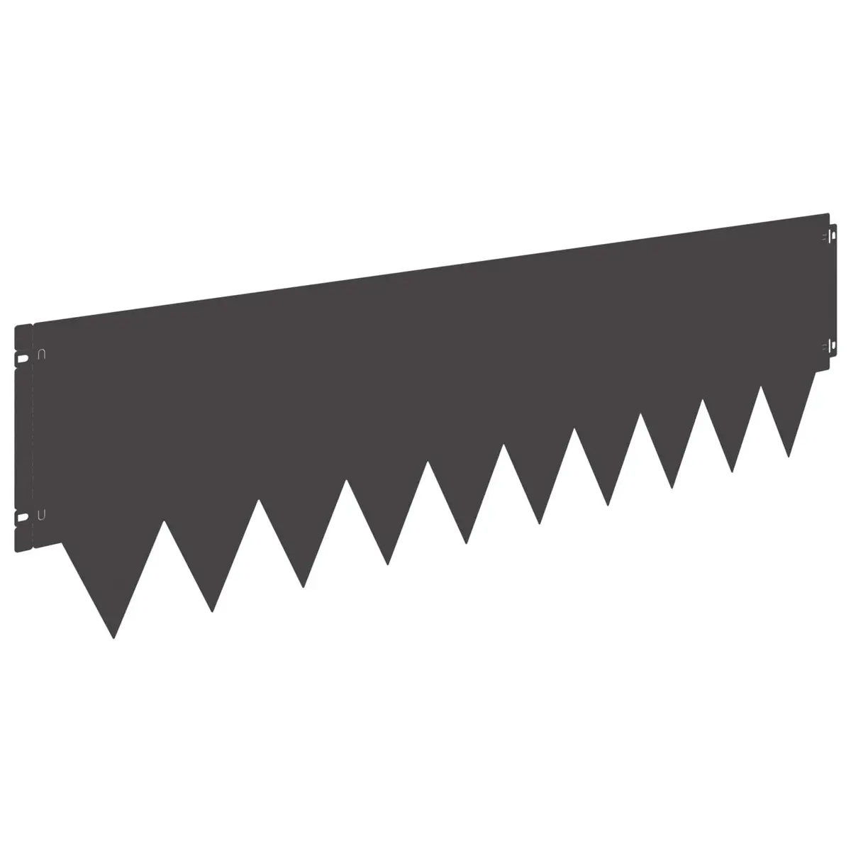 Garden Lawn Edging 10 Pieces 103 x 30 cm Steel Metal Border Black Flexible