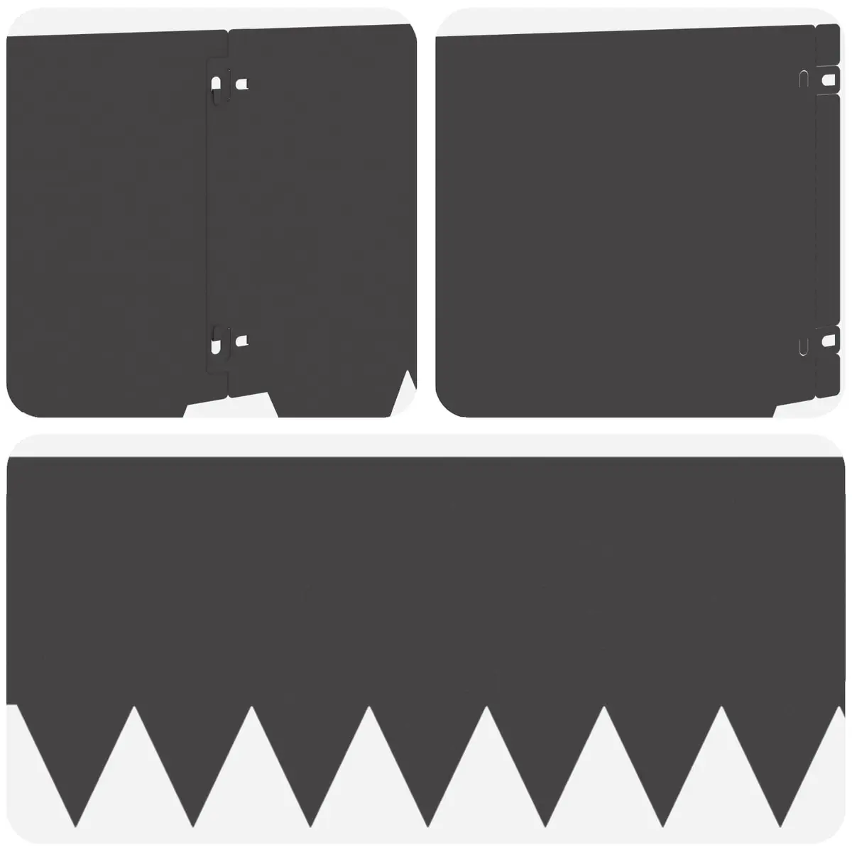 Steel Lawn Edging 20 Pieces Garden Border Flexible Interlocking Black Metal