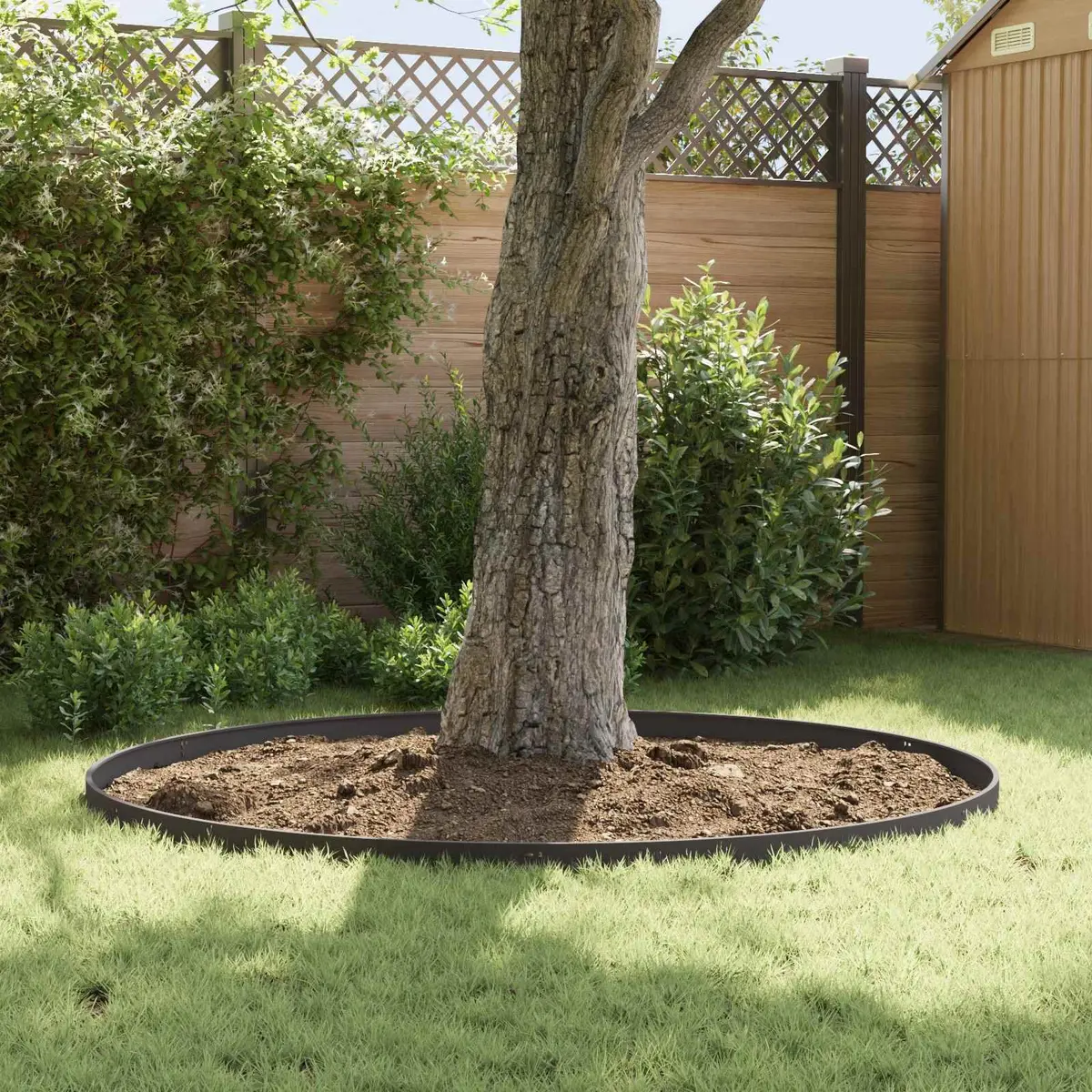Garden Lawn Edging Steel Flexible Landscape Border Black 103x10cm 20 Pieces