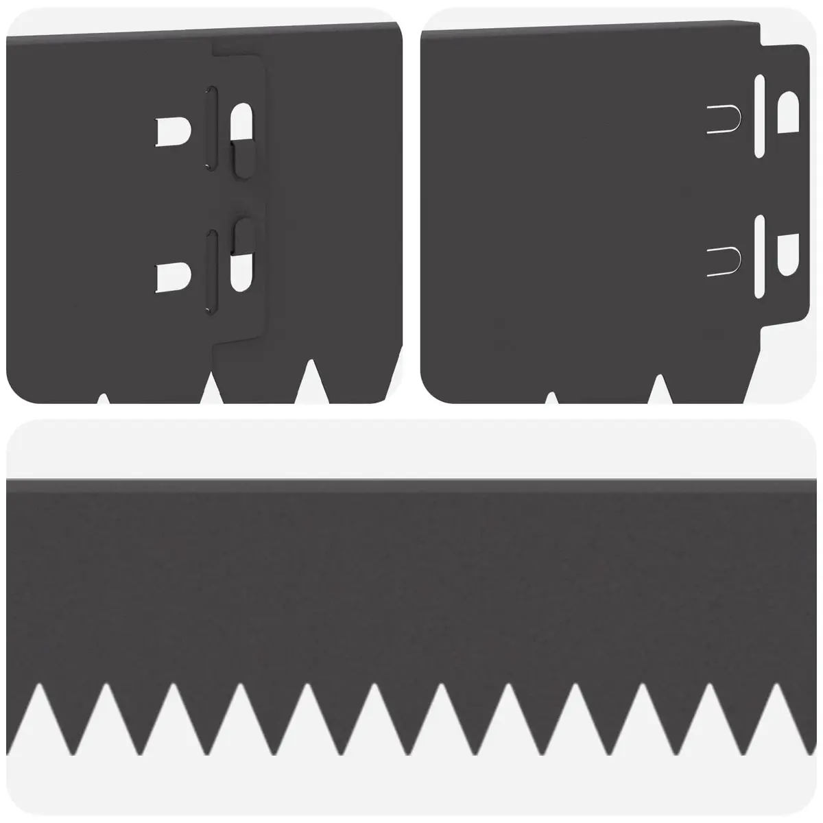 Garden Lawn Edging Steel Flexible Landscape Border Black 103x10cm 20 Pieces