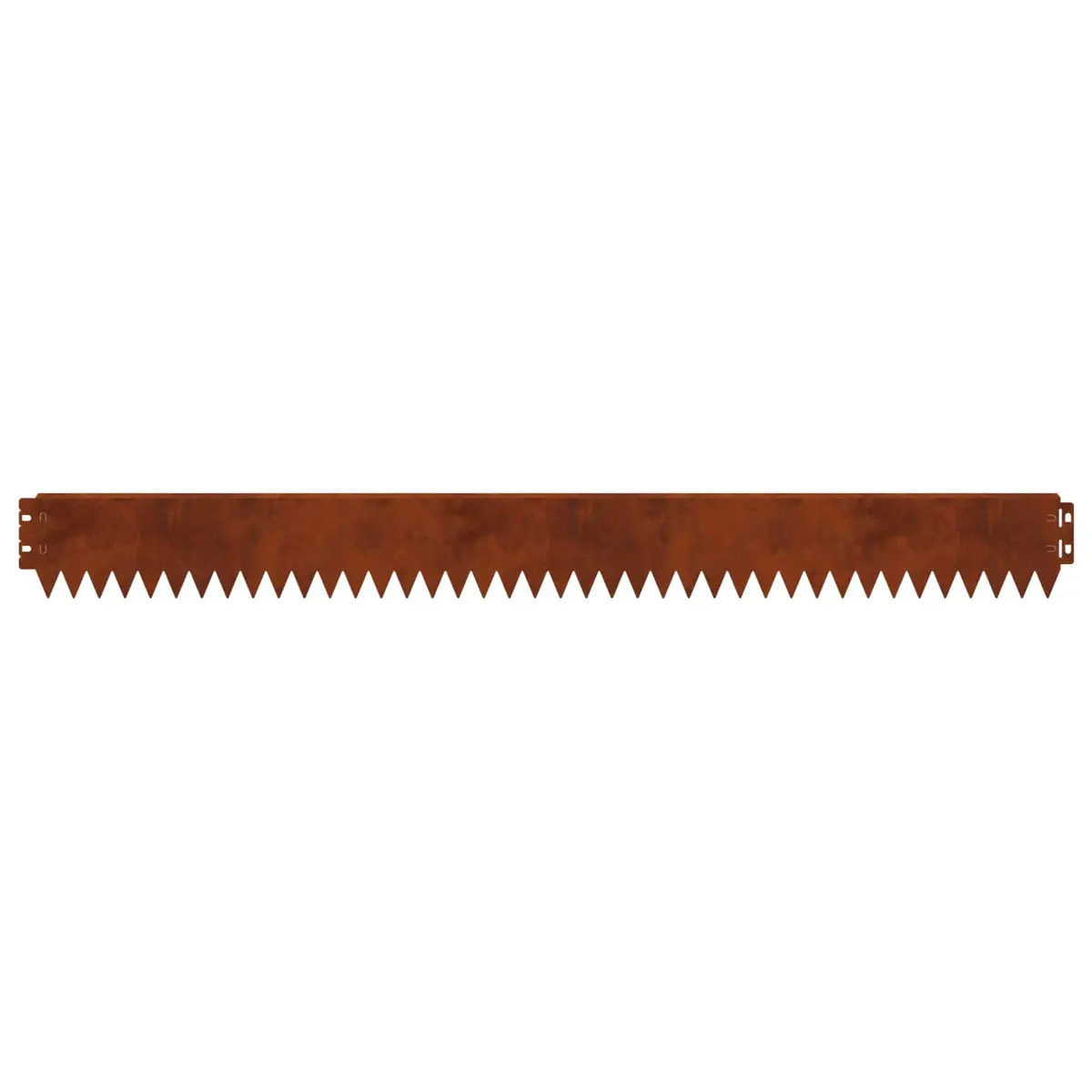 Garden Lawn Edging Steel Border Edge Bent Top 103x10cm Rusty Brown 10 Piece