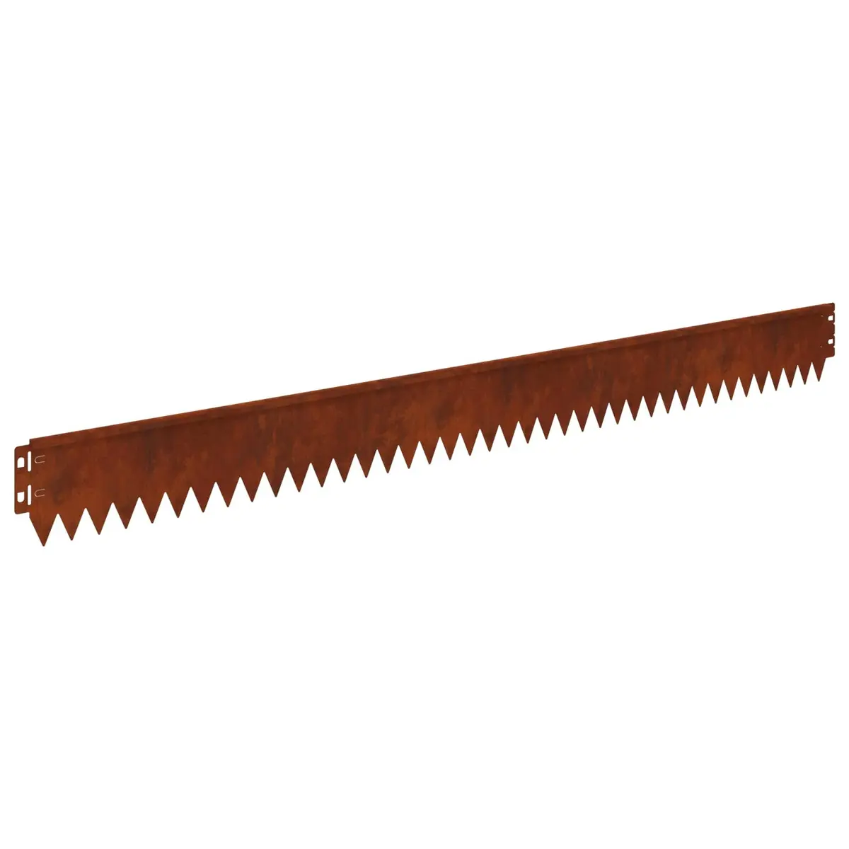 Garden Lawn Edging Steel Border Edge Bent Top 103x10cm Rusty Brown 10 Piece