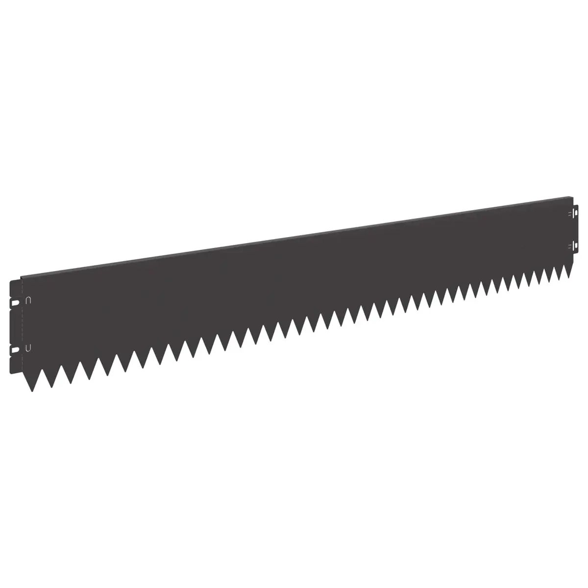 Garden Lawn Edging Bent Top Steel Black 103x15cm 10 Piece Landscape Border Edge