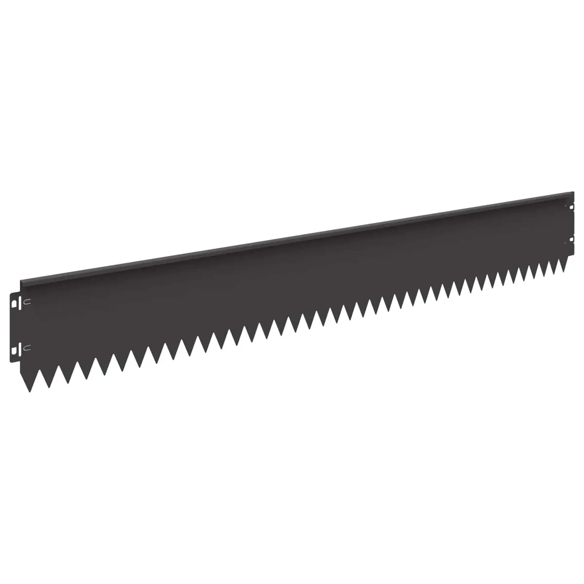 Garden Lawn Edging Bent Top Steel Black 103x15cm 10 Piece Landscape Border Edge