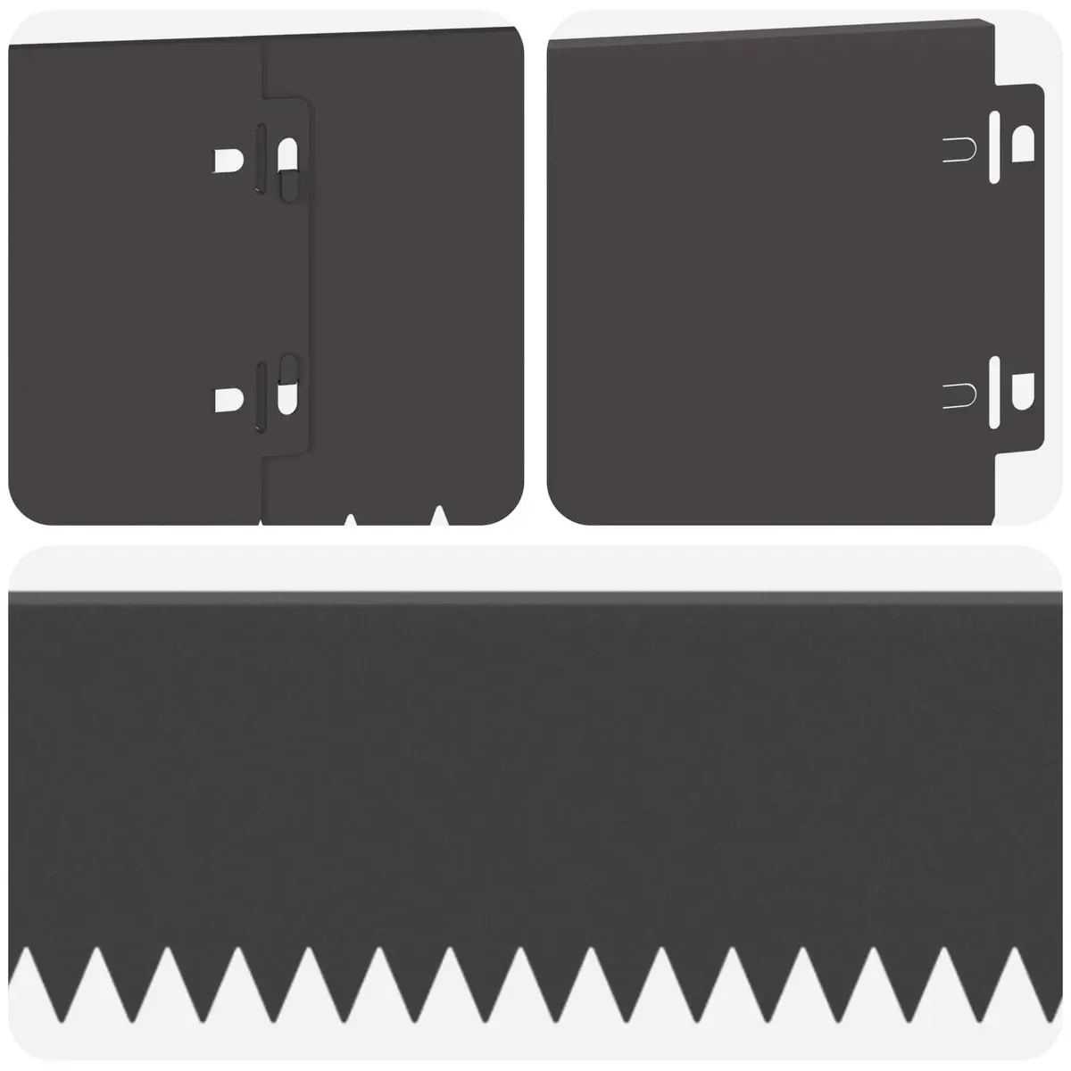 Garden Lawn Edging Bent Top Steel Black 103x15cm 10 Piece Landscape Border Edge