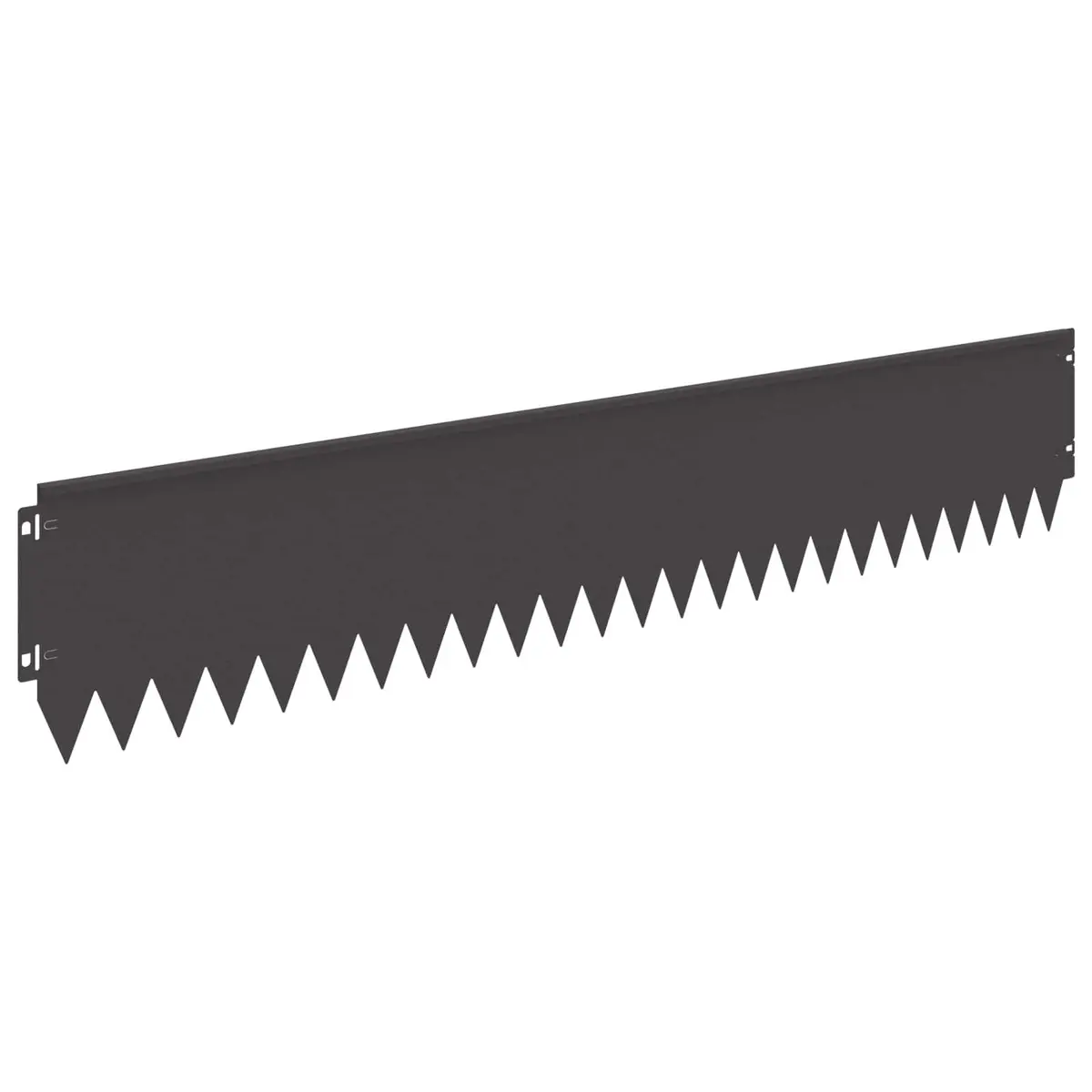 Garden Lawn Edging Bent Top Steel Black Border 103x20cm 10 Piece