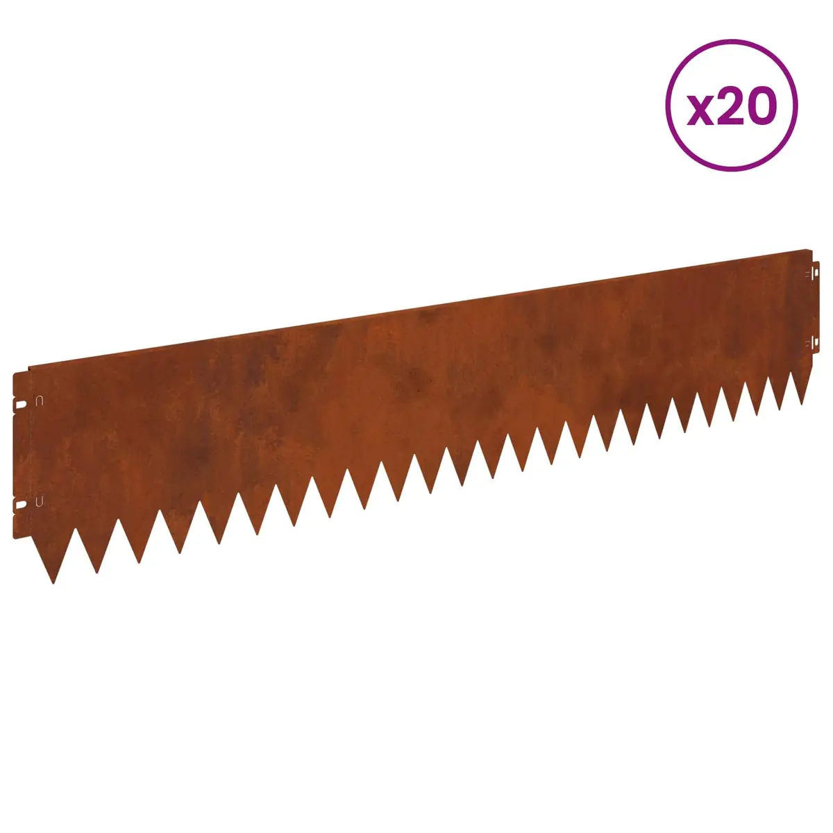 Garden Lawn Edge Border Steel Landscape Edging 103x20cm Bent Top 20 Piece