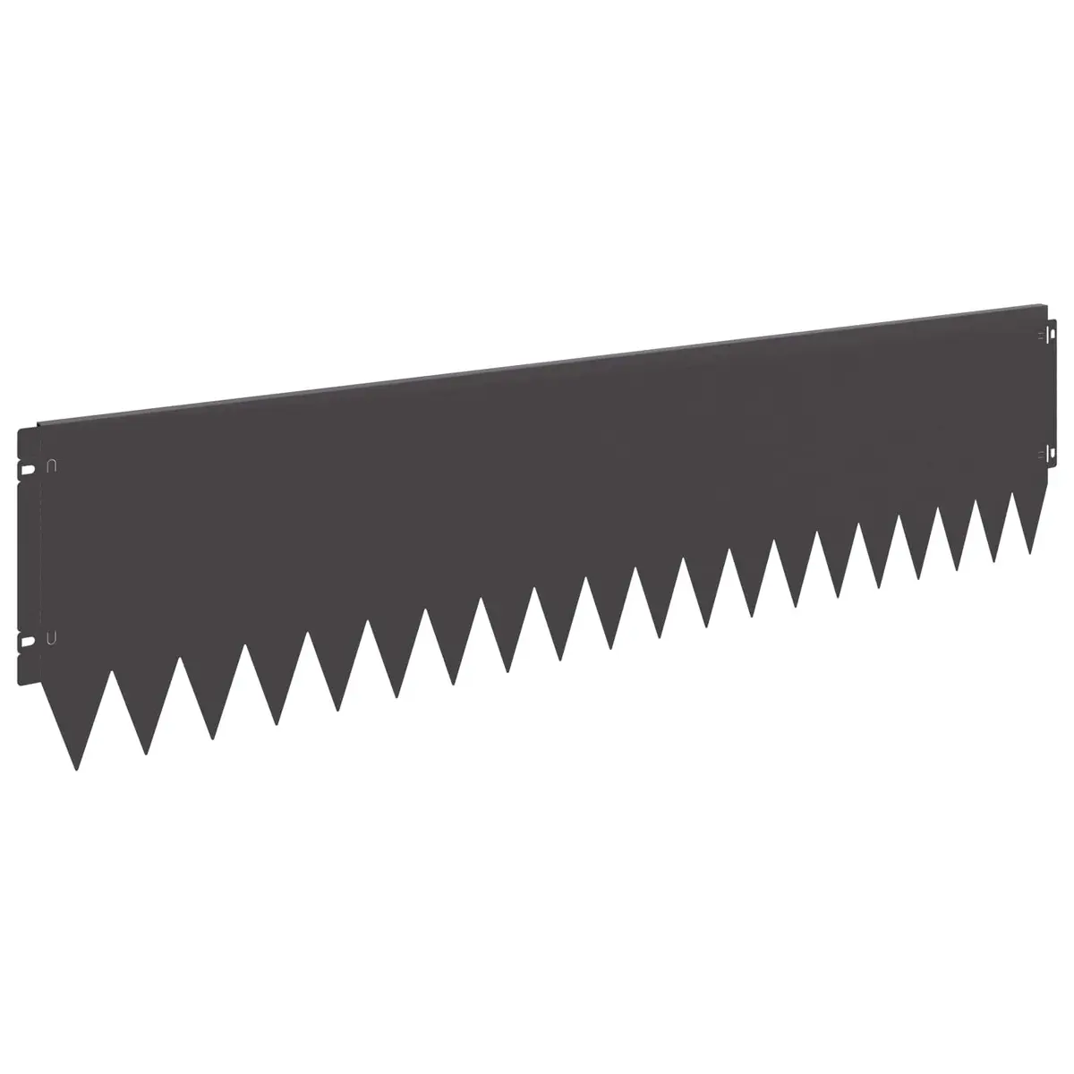 Garden Lawn Edge Steel Border Edging Bent Top 103x25cm Black 20 Piece