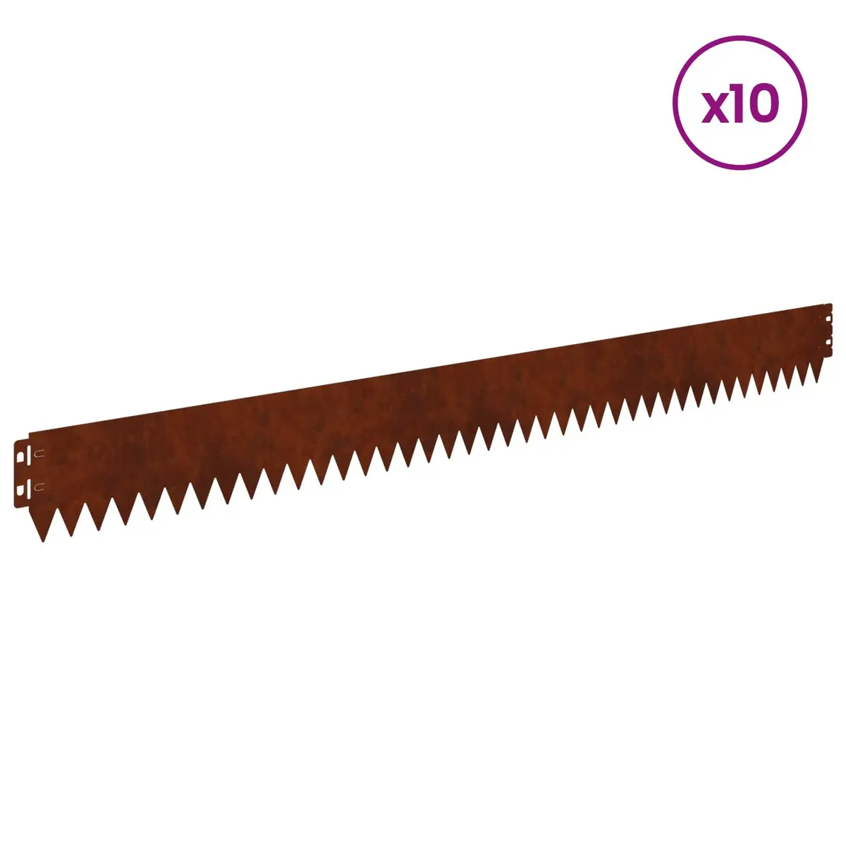 Lawn Edge Garden Border Edging Steel Rusty Top Fold 103x10cm