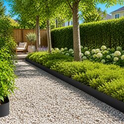 Friendly Garden Edging - 10 Steel Pieces 103 x 15 cm Black