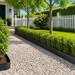 Friendly Garden Lawn Edging Steel Set - 10 pcs 103 x 20 cm
