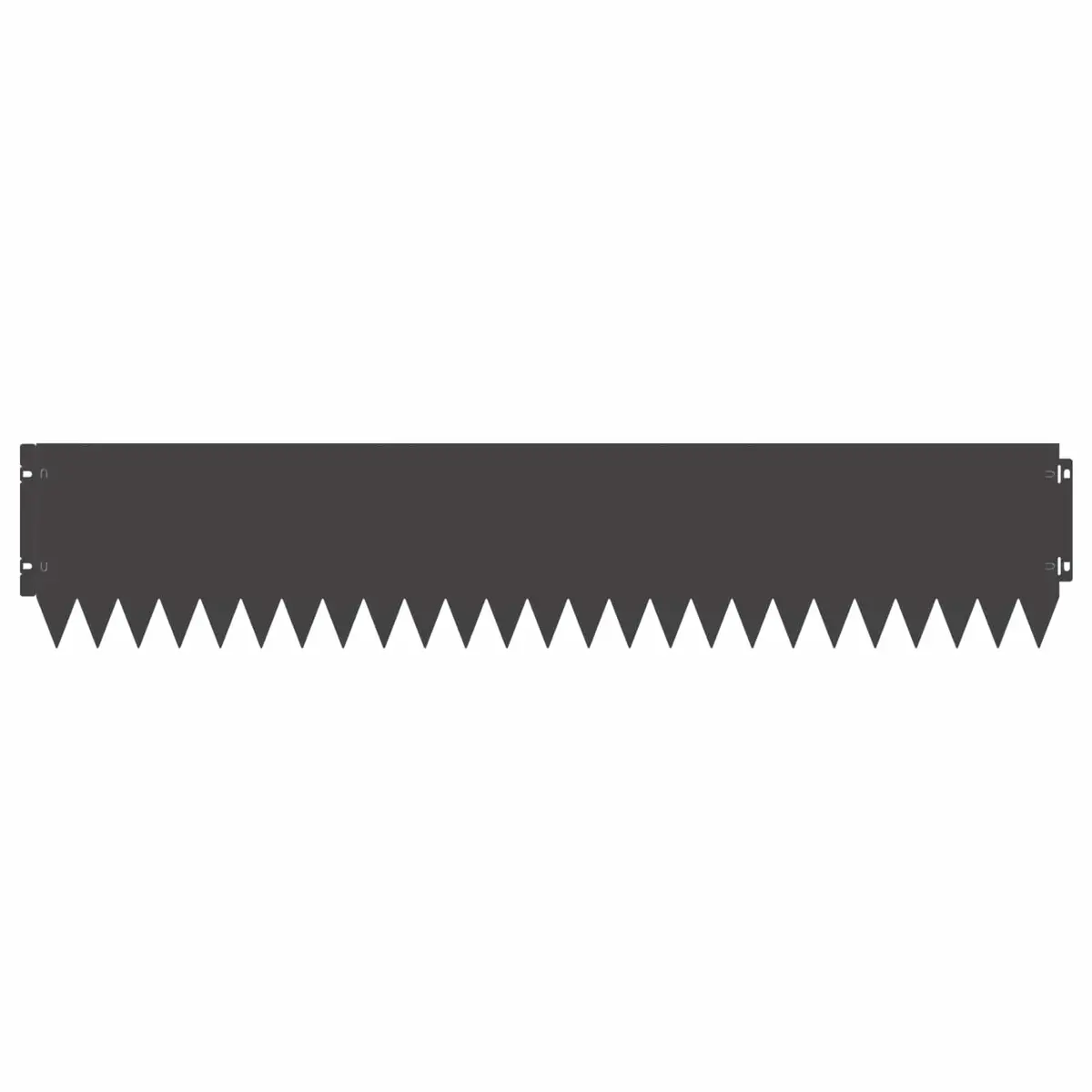 Garden Lawn Edging Steel Border Fold Top 103x20cm Black