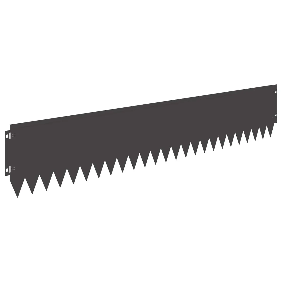 Garden Lawn Edging Steel Border Fold Top 103x20cm Black