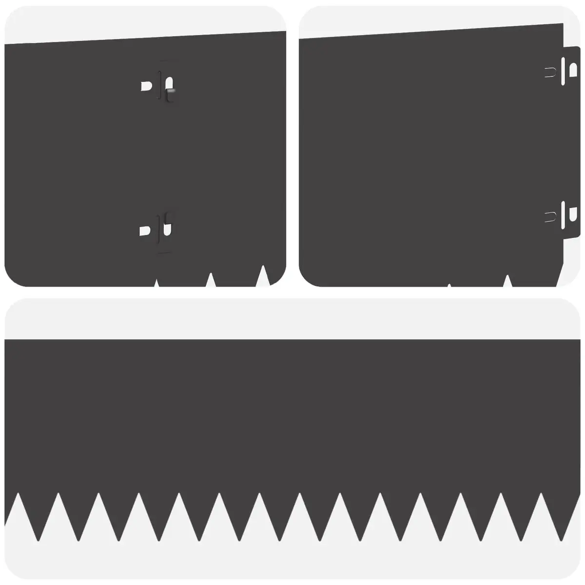Garden Lawn Edging Steel Border Fold Top 103x20cm Black