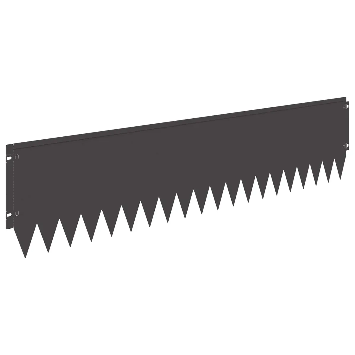 Garden Lawn Edging Steel Border Edge Top Fold 103x25cm Black