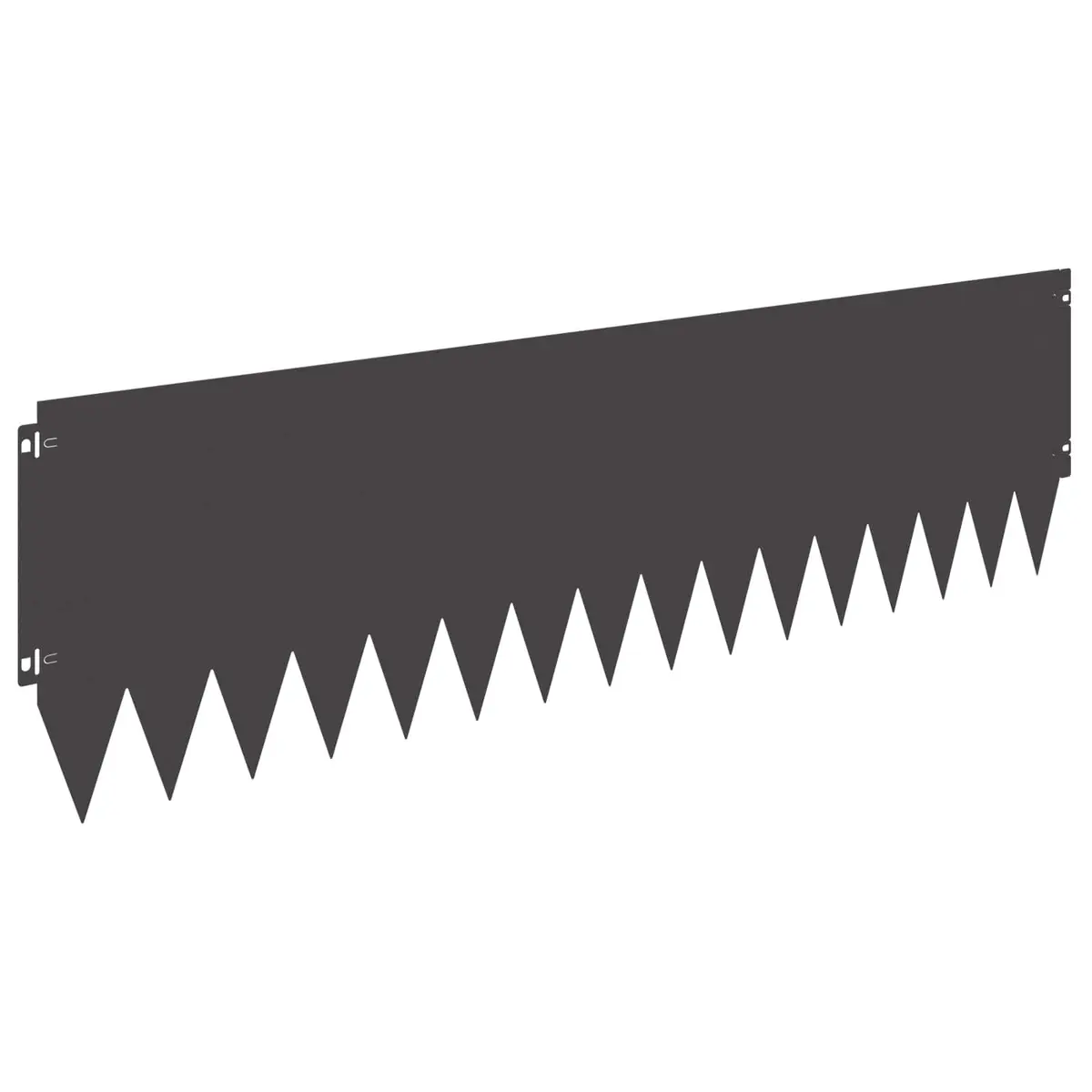 Lawn Edge Steel Black Top Fold 10 Piece 103x30cm Garden Border Edging
