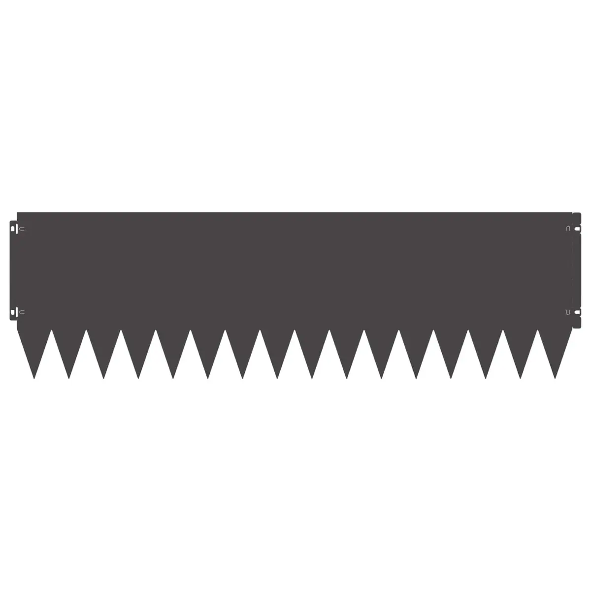 Lawn Edge Steel Black Top Fold 10 Piece 103x30cm Garden Border Edging