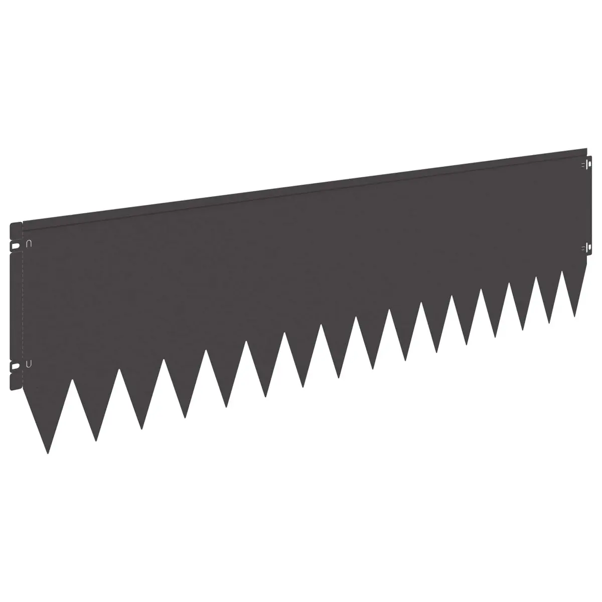 Lawn Edge Steel Black Top Fold 10 Piece 103x30cm Garden Border Edging