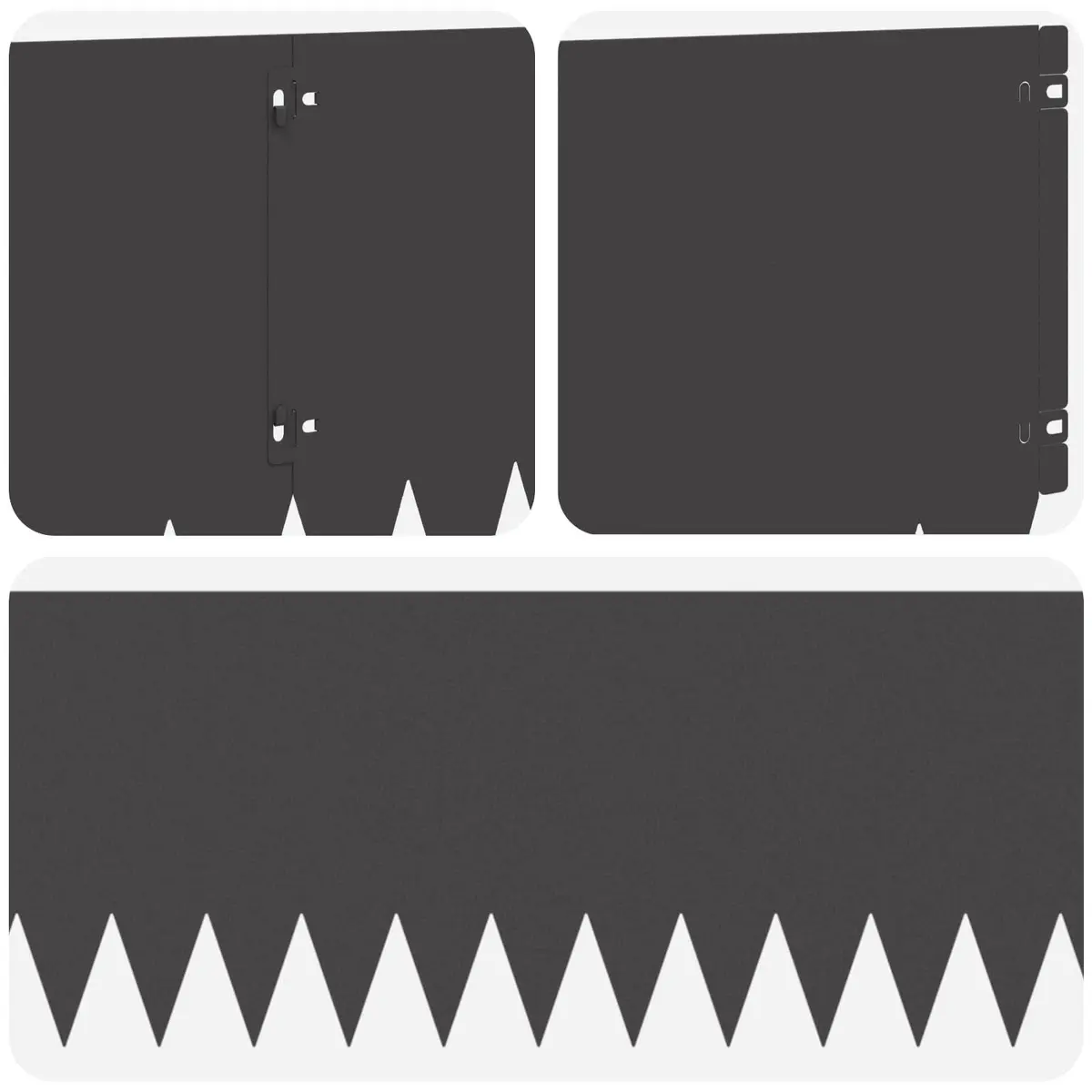 Lawn Edge Steel Black Top Fold 10 Piece 103x30cm Garden Border Edging