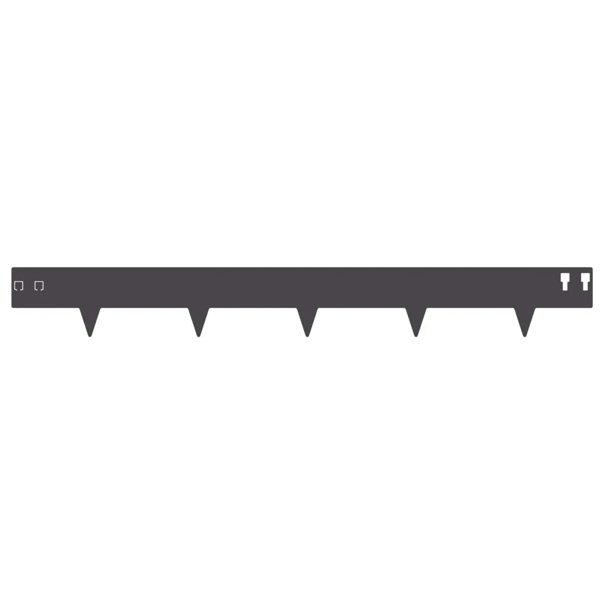 Garden Lawn Edging Steel Border Edge Black 100x12cm 10 Piece