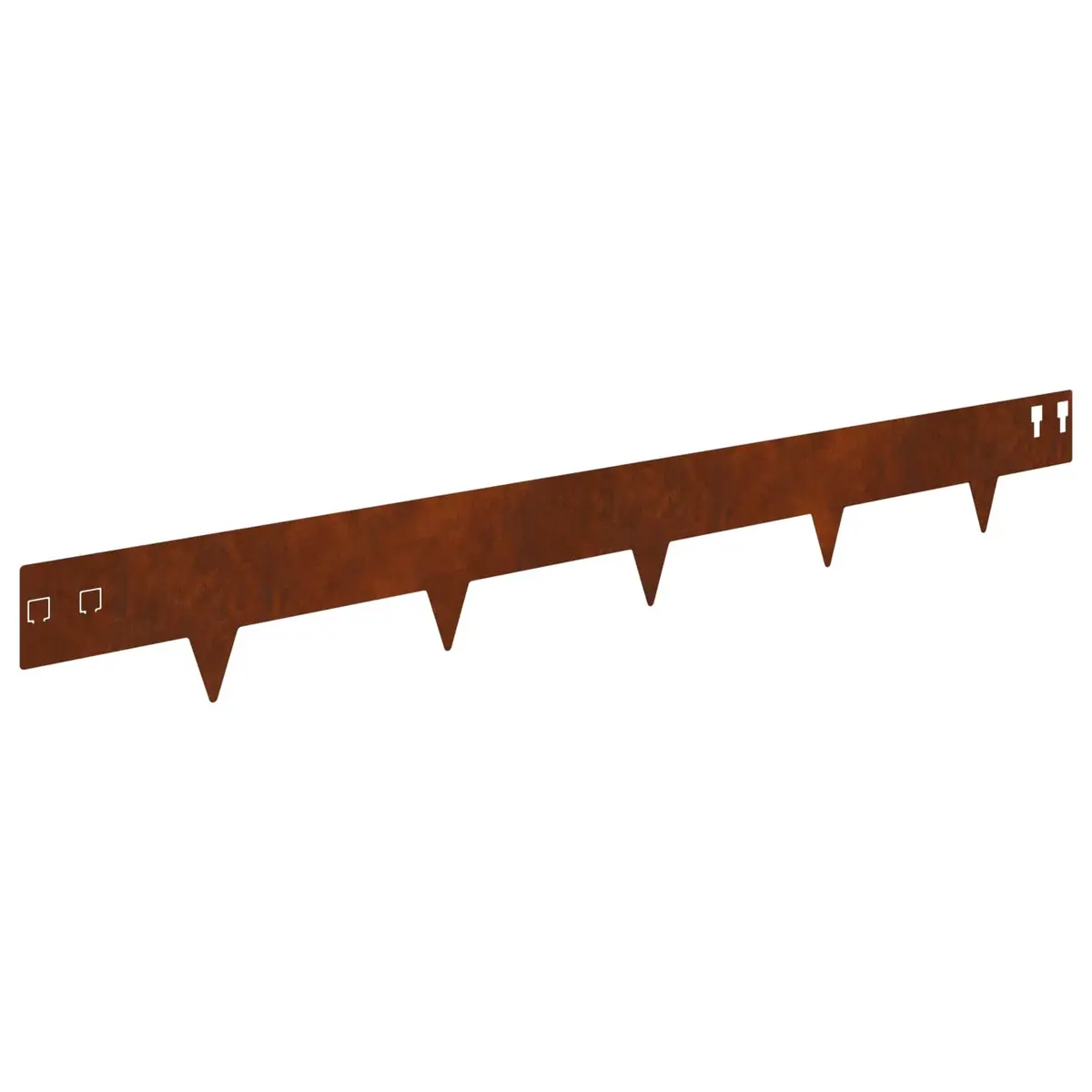 Steel Garden Lawn Edging Flexible Structure 100x12cm 10 Piece