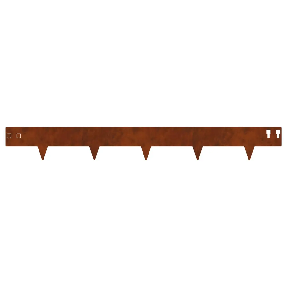 Steel Garden Lawn Edging Flexible Structure 100x12cm 10 Piece