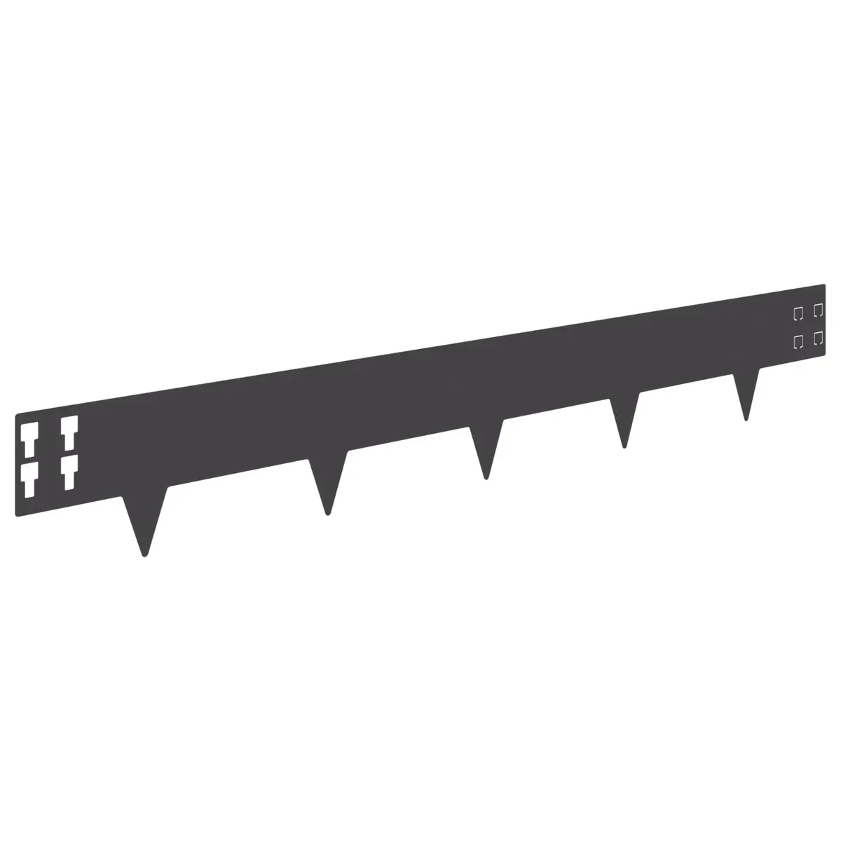 Lawn Edge Garden Border Steel Black Sharp Points 100x15cm
