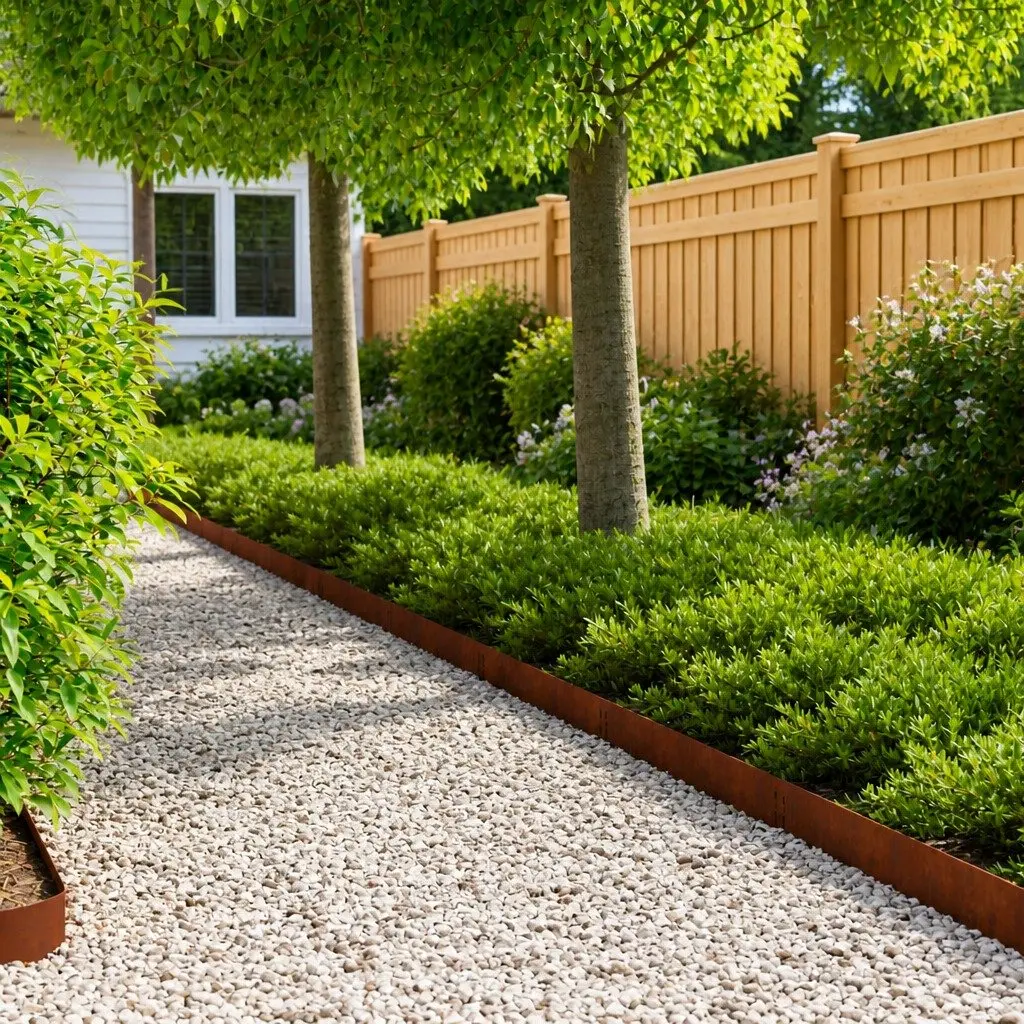 Garden Lawn Edging Steel Border with Sharp Points 100x15cm Rusty Brown