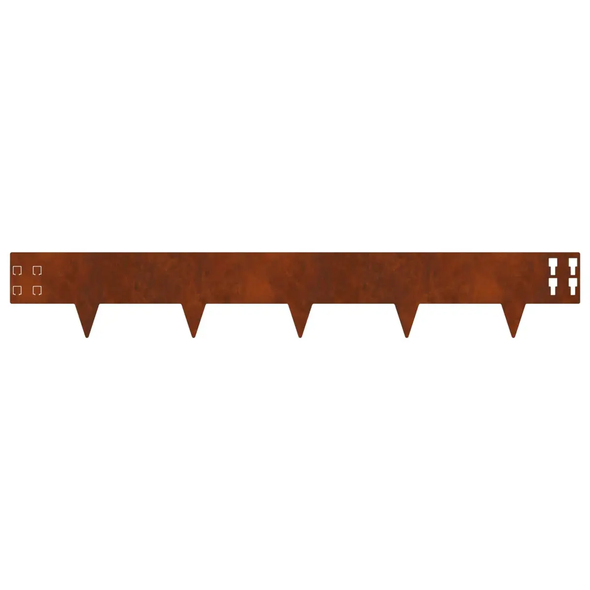 Garden Lawn Edging Steel Border with Sharp Points 100x15cm Rusty Brown