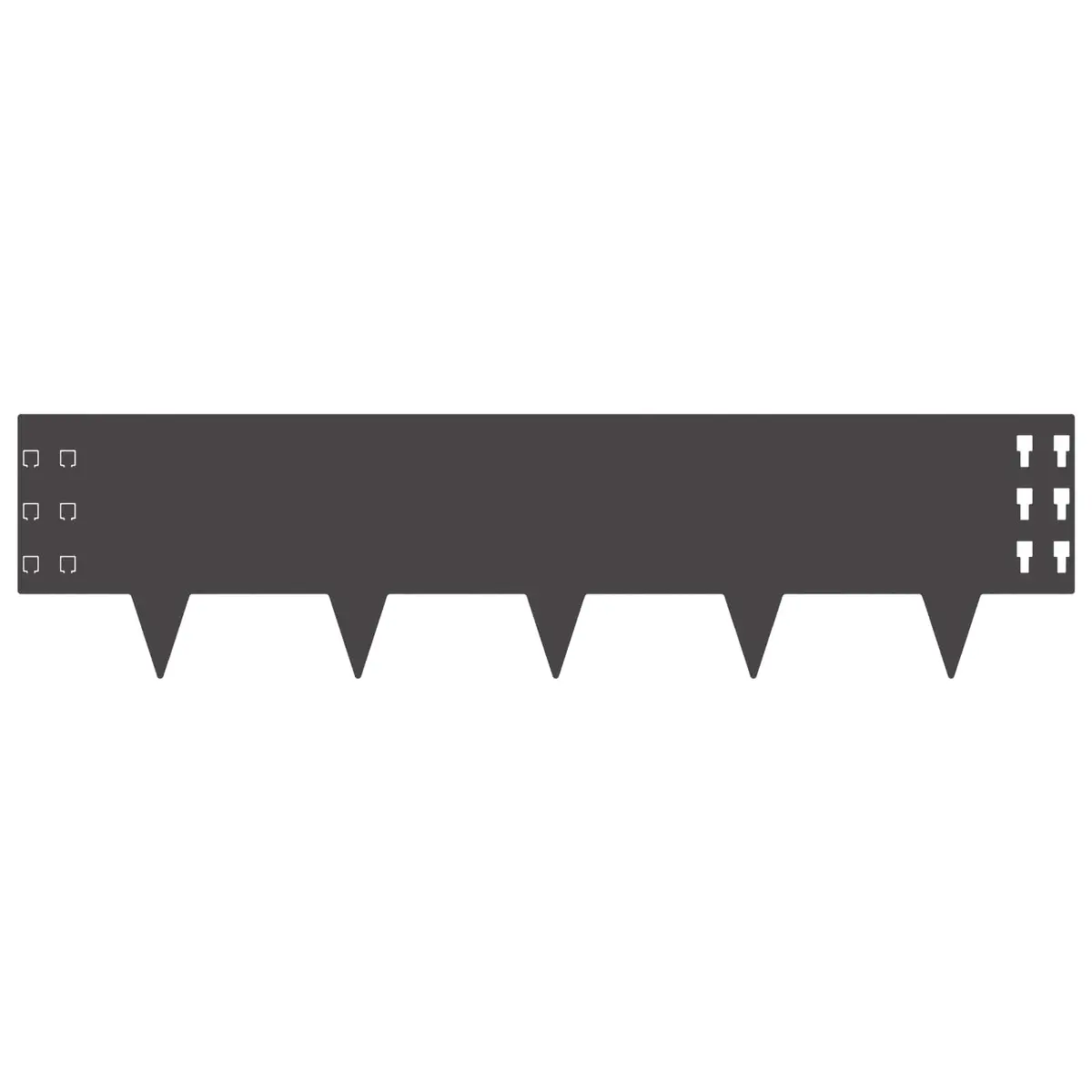 Garden Lawn Edging Flexible Steel Black 100x25cm 10 Piece