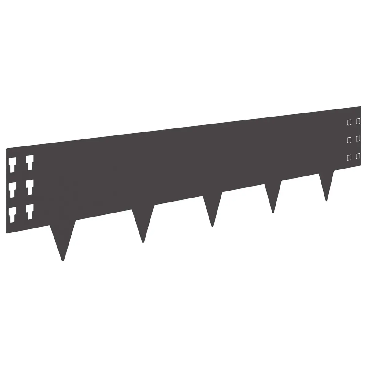 Garden Lawn Edging Flexible Steel Black 100x25cm 10 Piece