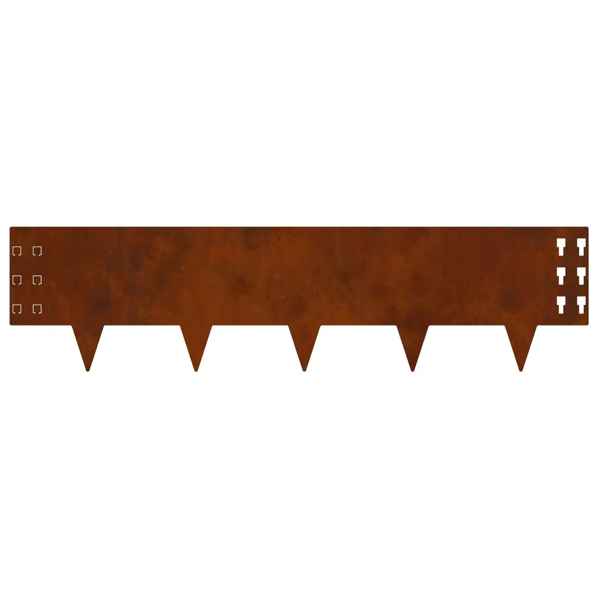 Garden Lawn Edging Flexible Steel Borders 100 x 25 cm Rusty Brown 10 Piece