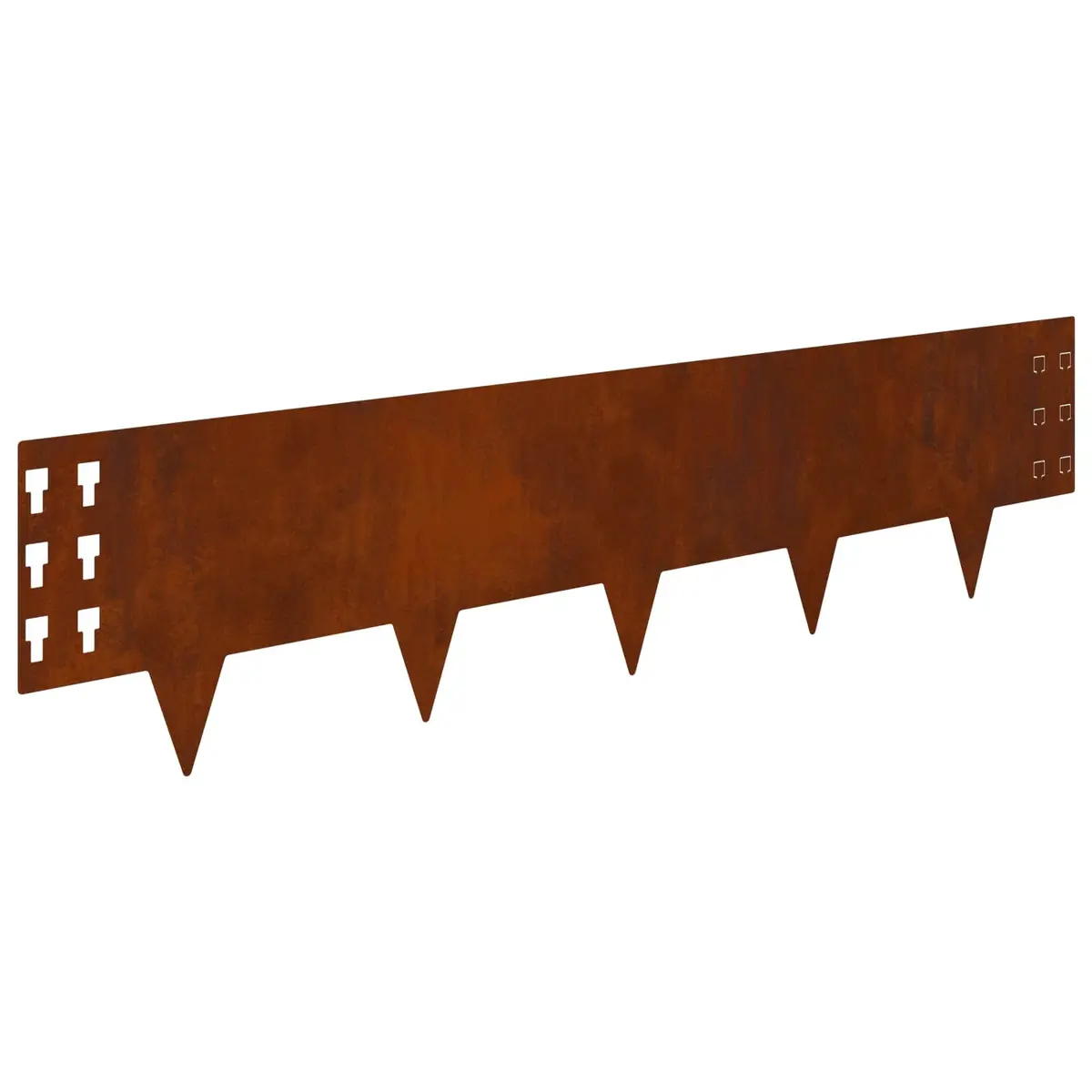 Garden Lawn Edging Flexible Steel Borders 100 x 25 cm Rusty Brown 10 Piece