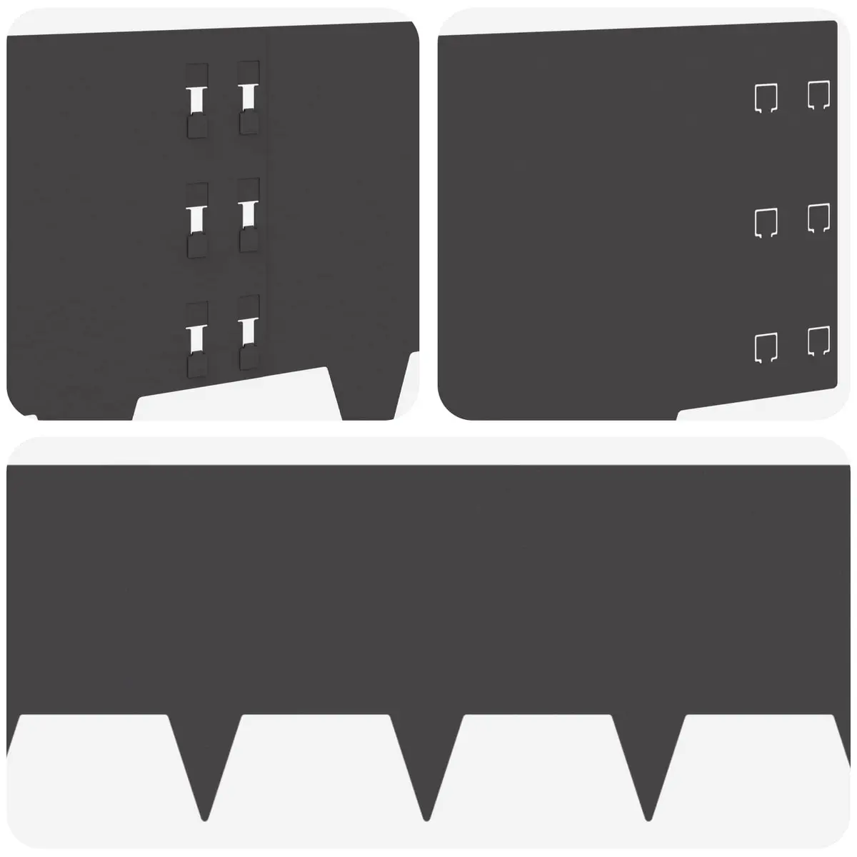 Garden Lawn Edging Steel Border 10 pcs 100 x 30 cm Black Landscape Barrier