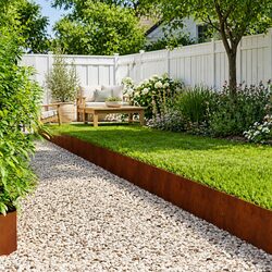 Friendly Brown Steel Lawn Edging for Your Garden - 10 Pcs