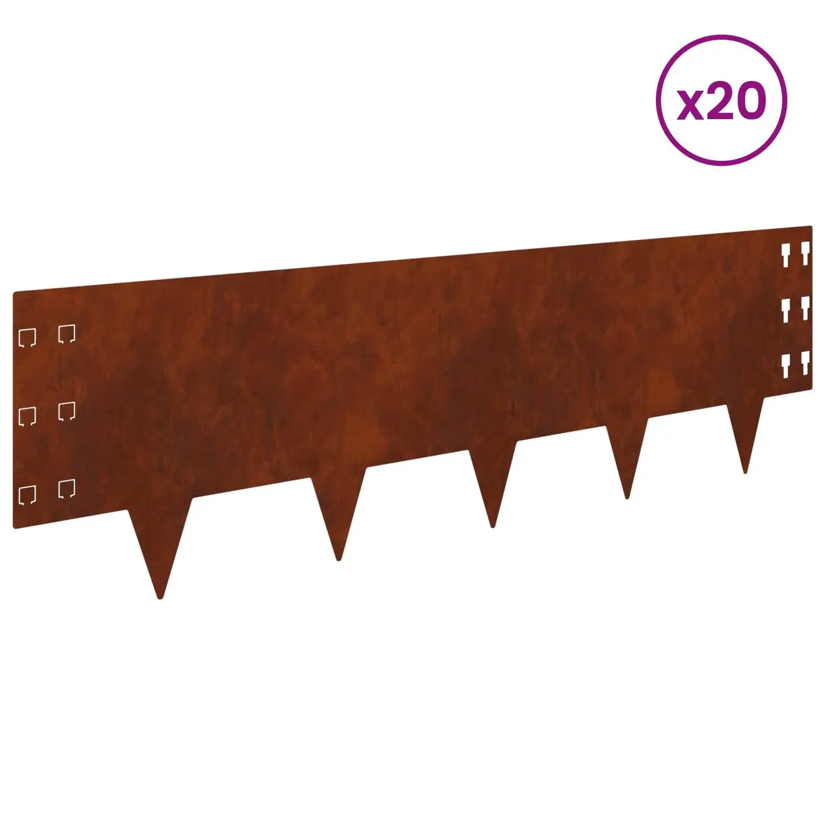 Garden Lawn Edging Steel Borders Modern Landscape Flexible 100x30cm